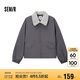 森馬（Semir）外套女oversize插肩袖仿羊羔毛毛領(lǐng)冬季2024夾棉夾克109724108016