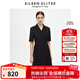 朗姿【意大利設計】黑色職業(yè)輕商務(wù)西服西裝連衣裙子女夏新款 黑色 M 160/80A