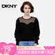 唐可娜兒（DKNY）【京東奧萊】針織衫女春時尚舒適寬松潮流上衣P3BSAH35-001 S