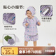 papa爬爬夏季嬰兒褲子男女寶寶全棉短褲雙層紗布南瓜褲大屁屁褲潮 紫色 90 cm