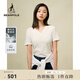 beanpole【新品】濱波  2025早春女士簡約素色莫代爾V領(lǐng)修身短袖T恤 白色 S 160/84A