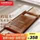 金灶（KAMJOVE）全自動上水功夫茶具套裝 茶道泡茶壺 雞翅木茶盤套裝茶臺R-350A 單木雕茶盤框架