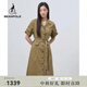 beanpole【度假連衣裙】濱波  春夏新款女士泡泡紗襯衫型H版連衣裙 卡其色 M 165/88A
