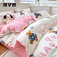 雅鹿床上四件套床單被套單人學(xué)生宿舍雙人家用小清新被罩四季床品套件 粉色小熊【親膚面料 適合裸睡】 1.8m 床單款 四件套-被套180*220cm
