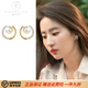 鉑米龍PLATMILLON2025年新款簡(jiǎn)約氣質(zhì)輕奢耳環(huán)女珍珠耳墜設計感名媛耳釘小眾耳飾 金色（925銀針）
