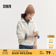 Semir衛衣女純色半開(kāi)襟衣服溫柔百搭秋休閑風(fēng)寬松落肩套頭衫ins潮 奶白10501 M
