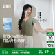 森馬（Semir）陳都靈短袖恤女短款修身正肩涼感上衣2025夏新款辣妹上衣圓領(lǐng)開衫 軍綠51307 M