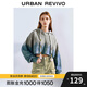 UR秋季新款女裝漸變設計感抽繩寬松連帽衛衣UWL440202 中灰藍 M