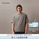 Calvin KleinJeans【七夕禮盒】夏季男女情侶ck純棉落肩袖寬松短袖T恤40HM229 P7E-椰青灰 M （推薦135-150斤）