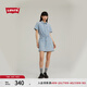 Levi's李維斯女士美式短款時(shí)尚潮流收腰顯瘦藍(lán)色ins風(fēng)牛仔連衣裙 淺藍(lán)色 S