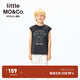 little MO&Co.索羅娜涼感速干 little moco童裝夏裝男女童親子裝圓領(lǐng)小飛袖背心 深灰色 150 150/72