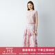 顏域氣質(zhì)減齡穿搭一整套2024新款女士夏季套裝針織衫半身裙兩件套 粉色 M/38