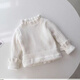 葉余寶寶保暖秋冬加絨上衣女童高領(lǐng)加厚毛衣嬰兒打底洋氣一體絨 白色 80 偏小一碼建議身高60-70