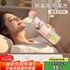 私家良品玻璃水杯女吸管杯成人孕婦產(chǎn)婦專(zhuān)用躺著(zhù)喝水耐熱學(xué)生兒童刻度杯子 （帶吸管+刻度）粉色 500ml