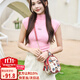 小熊依戀女包韓版可愛(ài)單肩包斜挎小熊圖案女士包包撞色迷你小包手提包