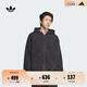 adidas陳冠希同款水洗系列運(yùn)動連帽夾克外套男秋季阿迪達(dá)斯三葉草 黑色     M