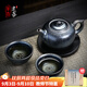 單亦建盞茶具套裝大師級龍鱗盞建陽(yáng)原礦鐵胎功夫茶具高檔禮品禮盒裝龍鱗一壺兩杯 3頭