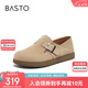 百思圖24秋復(fù)古休閑勃肯鞋平跟女單鞋BG318CA4 卡其色 40