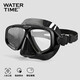 WATERTIME/水川 潛水鏡 浮潛面鏡 成人裝備護鼻蛙鏡面具 黑色