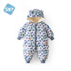 舒貝怡嬰兒衣服新生兒連體衣保暖滿(mǎn)月寶寶周歲衣服哈衣可愛(ài)爬爬服豹紋66