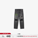 Levi's?SilverTab?25春夏新款男士美式高街破洞寬松直筒牛仔褲 灰色 31 (32)