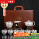 講茗堂鎏999純銀茶具整套裝百福陶瓷送禮品物長(zhǎng)輩領(lǐng)導(dǎo)高檔退休中秋節(jié) 百福銀套裝-次日達(dá) 10頭