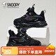 SNOOPY史努比童鞋男童運(yùn)動(dòng)鞋兒童旋轉(zhuǎn)扣跑步鞋寶寶輕便小白鞋3829黑色35