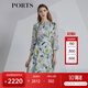 PORTS寶姿春夏新品女裝七分袖收腰顯瘦連衣裙LM8D058MPP095 奶綠色印花 L (8)