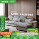 全友家居現(xiàn)代奶油風(fēng)客廳直排布藝沙發(fā)大戶型轉(zhuǎn)角貴妃沙發(fā)家具政府補(bǔ)貼 淺灰色|貓抓絨|3.53m沙發(fā)|左妃位 頭枕扶手可調(diào)+羽絨&乳膠顆粒填充