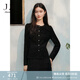 玖姿·安娜蔻New Vintage法式優(yōu)雅浪漫絲絨長(zhǎng)袖襯衫女2024秋款 花黑 M
