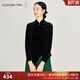 浮云堂.風(fēng)」暮色.中式復(fù)古黑色絲絨襯衫女裝新款2025春秋禪意內(nèi)搭打底衫 黑色 M