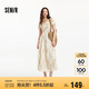 森馬（Semir）連衣裙女重工碎花田園風度假2025夏荷葉邊收腰吊帶裙109325114008