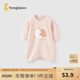 童泰（TONGTAI）嬰兒睡袍春秋季純棉寶寶長(cháng)袖連體睡衣家居服男童女童護肚防踢被子 粉色 80 cm