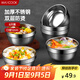 美廚（maxcook）不銹鋼碗 湯碗面碗6只裝12cm 加厚雙層隔熱 MCWA-011 防燙 耐摔