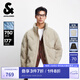 杰克·瓊斯（JACK&JONES）男裝25年冬季潮流立領(lǐng)保暖壓膠外套寬松短款休閑鴨絨男士羽絨服 卡其色E11 M 175