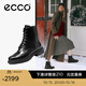 愛(ài)步（ECCO）靴子女 2025新款簡(jiǎn)約百搭厚底增高保暖牛皮馬丁靴 都市232863 黑色23286301001 37