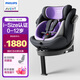 新安怡（AVENT）飛利浦Alby嬰兒童安全座椅0-12歲汽車(chē)用嬰兒360度旋轉i-Size認證 艾博Plus-星云紫【五大升級】