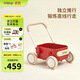 kidpop嬰兒學(xué)步車(chē)多功能實(shí)木手推車(chē)可調速防側翻兒童玩具周歲禮物復古紅