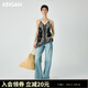 KEIGAN/開(kāi)間金標日本進(jìn)口BC同廠(chǎng)輕薄row風(fēng)經(jīng)典直筒竹節紋理牛仔褲 竹節經(jīng)典淺藍 M 36