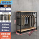 服裝展示架雙層落地衣架商場(chǎng)男女童裝貨架鐵藝展柜組合掛衣服架子 單層80*40*150 官方標配