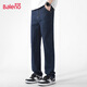 班尼路（Baleno）牛仔褲男春秋季青年通勤百搭寬松褲子潮流個(gè)性美式休閑褲男士長(cháng)褲