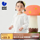 迷你巴拉女童長袖襯衫2025新品甜美百搭翻領(lǐng)全棉寶寶上衣