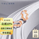 謝瑞麟（TSL）18K金耳環(huán)悅己系列簡(jiǎn)約彩金耳釘耳飾AG682