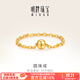 明牌珠寶 足金黃金幸運(yùn)圓珠情侶鏈條戒指尾戒男女AFM0121工費(fèi)50 愛(ài)之語(yǔ)戒指 15號(hào)約0.52克