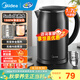 美的（Midea）電水壺電熱水壺304不銹鋼家用雙層防燙燒水壺 1.7L大容量熱水壺內膽易潔開(kāi)水壺煮茶壺 1.7L 【雙層防燙】SH17M301c