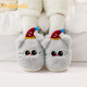 巴拉巴拉貓咪兒童棉拖鞋冬季女童室內中大童毛絨保暖女寶寶家居鞋男孩拖鞋 灰色 28 內長(cháng)18cm適合腳長(cháng)17-17.5cm