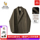 William fox&sons威廉?？怂狗瞒淦そq小西服男輕商務(wù)復古寬松易打理便西休閑西裝男 咖色(雙排扣） XL /52