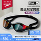 速比濤（Speedo）【潘展樂(lè )同款】鯊魚(yú)皮系列純視競速防霧鍍膜泳鏡游泳裝備 賽博紅