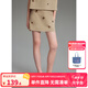 ELLE KIDS童裝 立體手工訂花套裝女兒童夏季新款廓形馬甲/微A半裙可選 卡其色-半裙 165 (M)