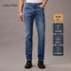 Calvin KleinJeans25春秋男士美式潮流休閑通勤ck修身藍色洗水顯瘦微彈牛仔褲 ULN-牛仔藍 30